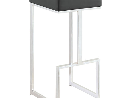 Upholstered Bar Stool With High-Shine Legs