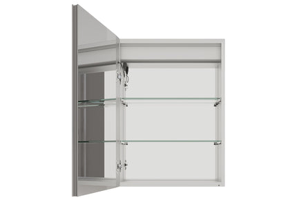 Bathroom Medicine Cabinet With LED Mirror, Anti-Fog, Waterproof, 3000K~6000K Single Door Lighted Bathroom Cabinet With Touch Swich