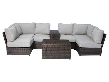 Stylish Modular Wicker Patio Seating Group