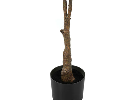 52" Tall, Artificial Plant, Rubber Tree, Indoor, Faux, Fake, Floor, Greenery, Potted, Real Touch, Decorative - Green / Black