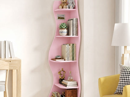5 Tier S - Shaped Corner Shelf For Living Room