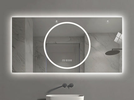 LED Vanity Mirror With Anti Fog & Dimmable Lights, Wall-Mounted - Antique Silver