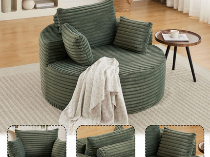 Modern Single Sofa With Backrest Pillow For Living Room