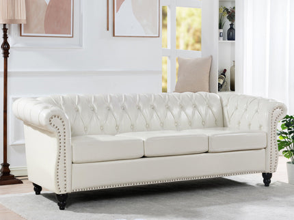 Rolled Arm Chesterfield 3 Seater Sofa