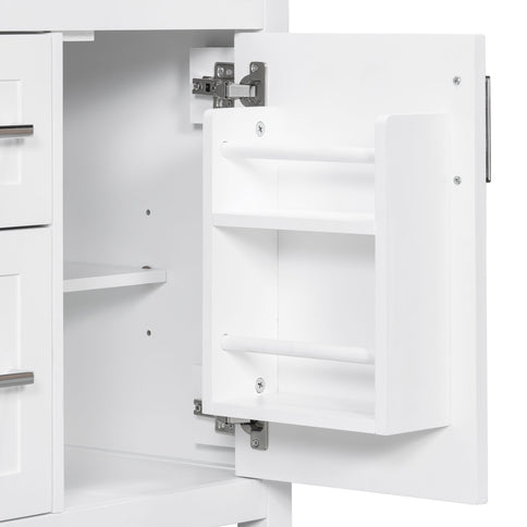 Modern Bathroom Vanity With Sink, Flip Drawer & 2 Drawers, Soft Close Hinges, Adjustable Shelf