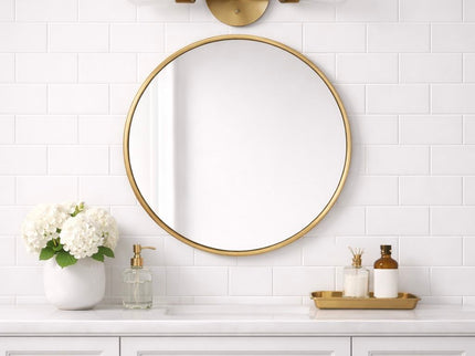 Reverie - Double Lights Bathroom Wall Sconce Over Mirror - Clear / Gold