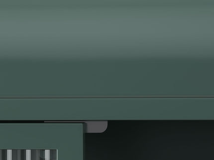 Arched Wall Mounted Cabinet, 3 Door Storage For Kitchen - Dark Green