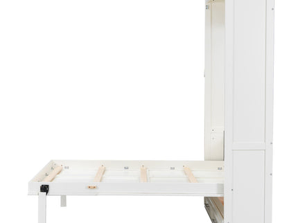 Full Size Murphy Bed With 2 Drawers - Beige