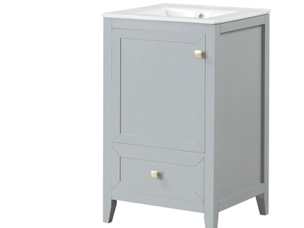 Bathroom Vanity With Sink, Soft Closing Cabinet Door, Storage Rack And Drawer
