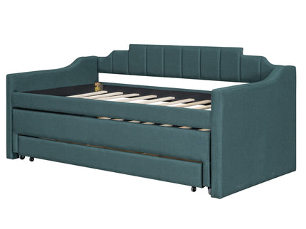 Upholstered Simple Design Daybed With Trundle And 3 Drawers