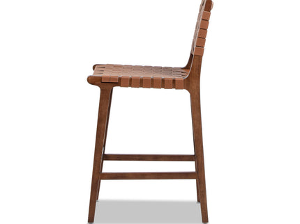 Andre - Counter Stool With Back - Pecan Brown