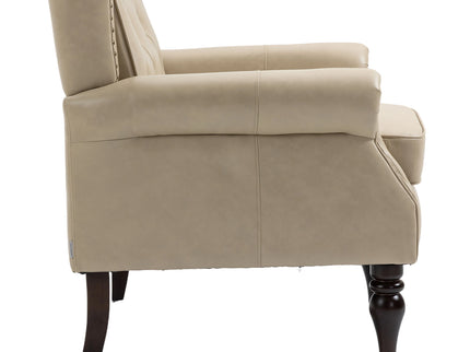 Modern Accent Armchair With Sturdy Wood Legs