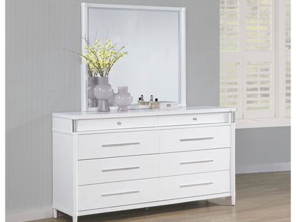 Robinson - 8 Drawer Dresser With Mirror - White