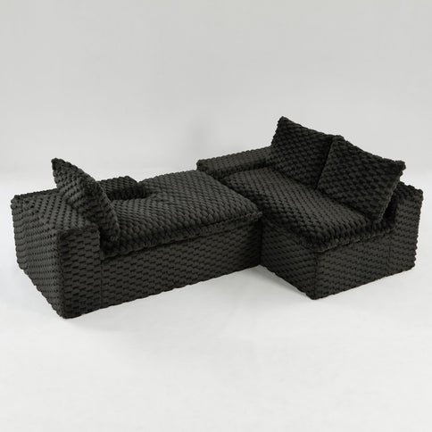 Modular Sofa, Convertible Twin Seat With Chaise Lounge
