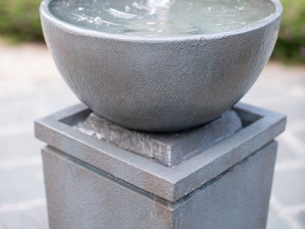 Zen Bowl Water Fountain, Outdoor Bird Feeder / Bath Fountains, Relaxing Water Feature For Garden