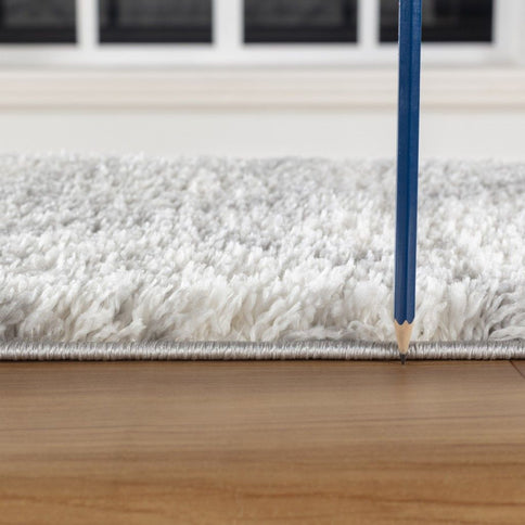 Loft Shag - 7'10" X 9'10" Polypropylene, Shaggy Area Rug - Gray
