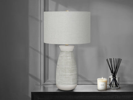 Lighting, Table Lamp, Ceramic, Contemporary - Gray