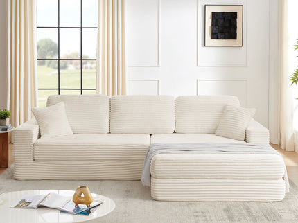 Modern Minimalist L Shape Modular Sectional Sofa, Couch