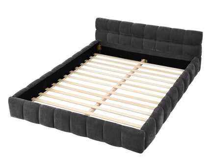 Modern Platform Bed Frame With Thick Fabric