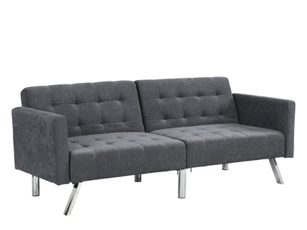 Futon Sofa Bed Convertible Folding Lounge Couch, Armrests