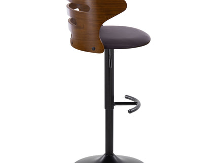 Cosi - Mid Century Modern Adjustable Barstool With Swivel With Rounded T Footrest (Set of 2)