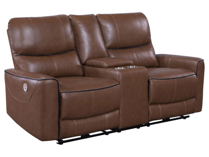 Denson - Power Reclining Loveseat With Console And USB Port