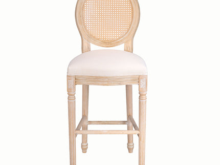 French Country Bar Chairs With Round Back (Set of 2)