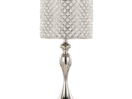 Ashland - Contemporary Table Lamp Square Clear Crystal (Set of 2) - Polished Nickel