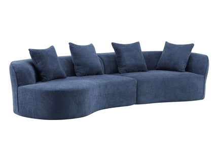 Elegant Curved Sectional Sofa With Full Foam Comfort