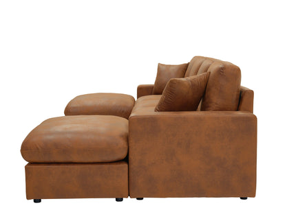 Sectional With 2 Ottomans