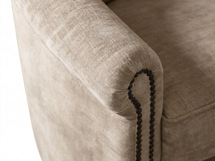 Barrel Swivel Accent Chair, 360 Degree Rotating For Living Room - Sand