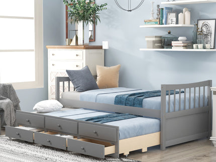 Twin Size Daybed With Trundle And Drawers