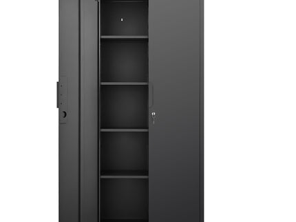 2 Door File Cabinet With Lock, 4 Adjustable Shelves, Heavy-Duty
