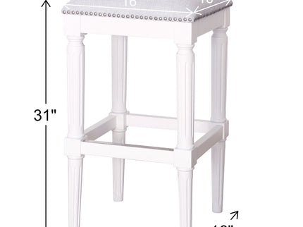 Square Stool With Upholstered Seat