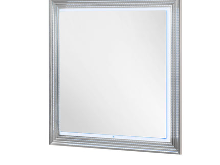 Moon - Marble Mirror With LED - White