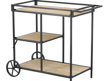 Shelf With Wheel - Black / Brown