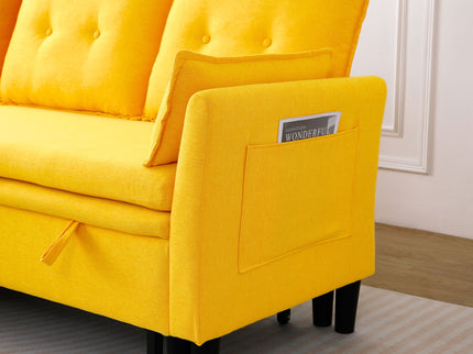L-Shaped Reversible Chaise Sectional Sofa With Storage