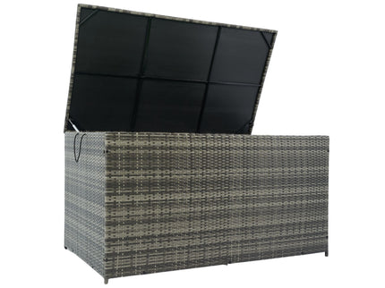 Outdoor Storage Box, Wicker Patio Deck Boxes With Lid, Outdoor Cushion Storage For Kids Toys, Pillows, Towel, Wicker