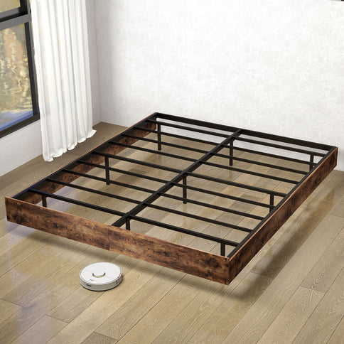 Platform Floating Bed Frame With RGB LED Lights