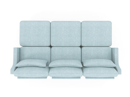 Stylish Sofa With Ottoman And Lumbar Pillows, Ergonomic Design
