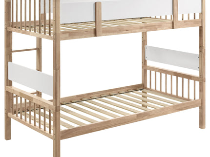Ponderosa - Twin Over Twin Bunk Bed With Accents - Natural