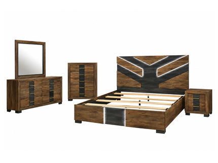 Prime - 5 Piece Bedroom Set With LED Headboard