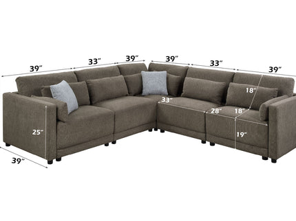 Rylie - Modular Sectional Sofa With Toss Pillows