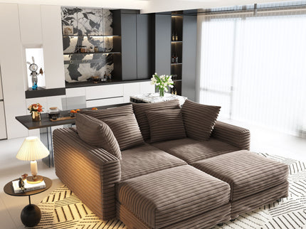 Modern Comfy Upholstered Sofa Cloud Couch & Deep Seat Couches