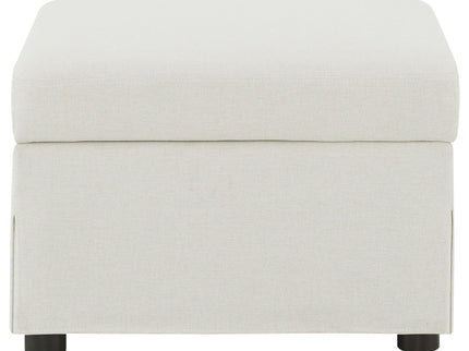 Merced - Upholstered Hydraulic Lift Top Storage Ottoman - Beige