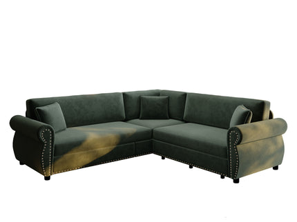 L-Shaped Sofa Couch With Pull-Out Bed