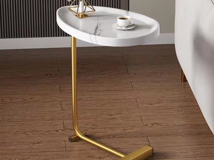 C-Shaped Side Table, Small Sofa Table For Cough, Bedroom