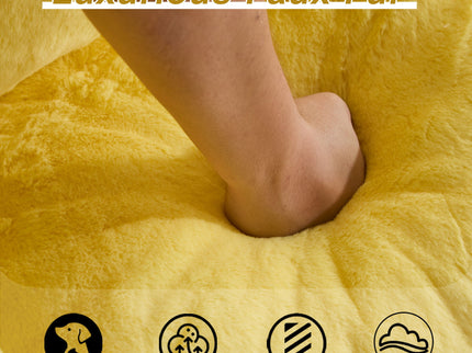 Giant Bean Bag Couch, Ultra Soft Fluffy Loveseat For Living Room