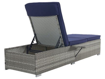 Outdoor Sofa Pe Rattan Furniture Deck Chair - Gray
