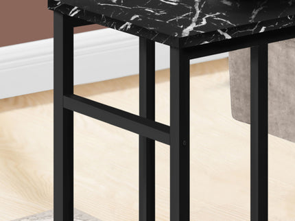 Accent Table, C - Shaped, Modern Design - Black